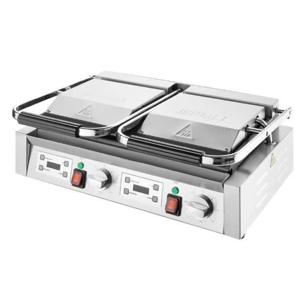 Buffalo Double Contact Grill Ribbed Plates