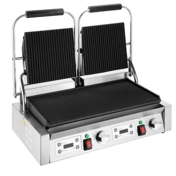 Buffalo Double Contact Grill Ribbed Plates