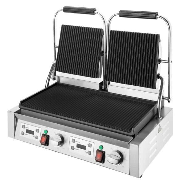 Buffalo Double Contact Grill Ribbed Plates