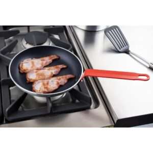 Hygiplas Aluminium Non-Stick Teflon Platinum Plus Frying Pan with Red Handle 24cm