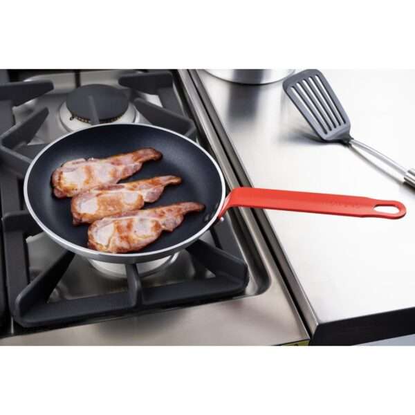 Hygiplas Aluminium Non-Stick Teflon Platinum Plus Frying Pan with Red Handle 24cm