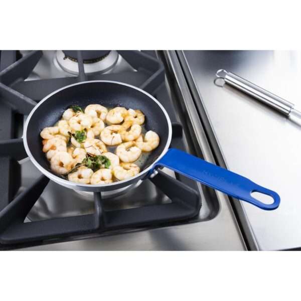 Hygiplas Aluminium Non-Stick Teflon Platinum Plus Frying Pan with Blue Handle 19cm