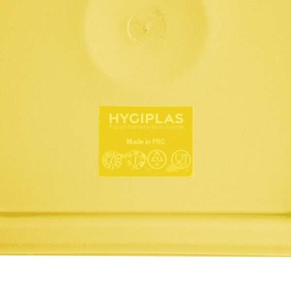 Hygiplas Square Food Storage Container Lid Yellow Medium