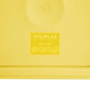 Hygiplas Square Food Storage Container Lid Yellow Large