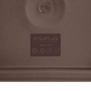 Hygiplas Square Food Storage Container Lid Brown Small