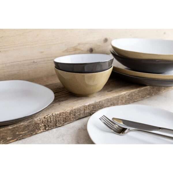 Olympia Raw Recycled Clay Charcoal Coupe Bowls 230mm (Pack of 6)