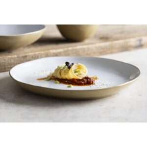 Olympia Raw Recycled Clay Natural Coupe Plates 260mm (Pack of 6)