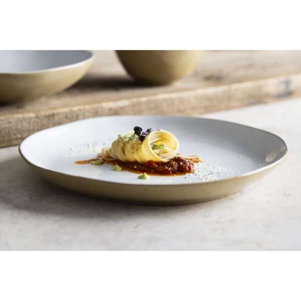 Olympia Raw Recycled Clay Natural Coupe Plates 260mm (Pack of 6)