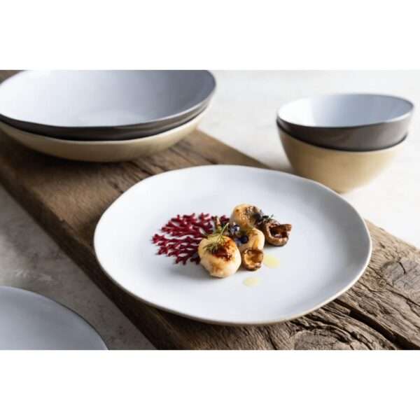 Olympia Raw Recycled Clay Natural Coupe Plates 220mm (Pack of 6)