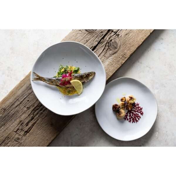 Olympia Raw Recycled Clay Natural Coupe Plates 220mm (Pack of 6)