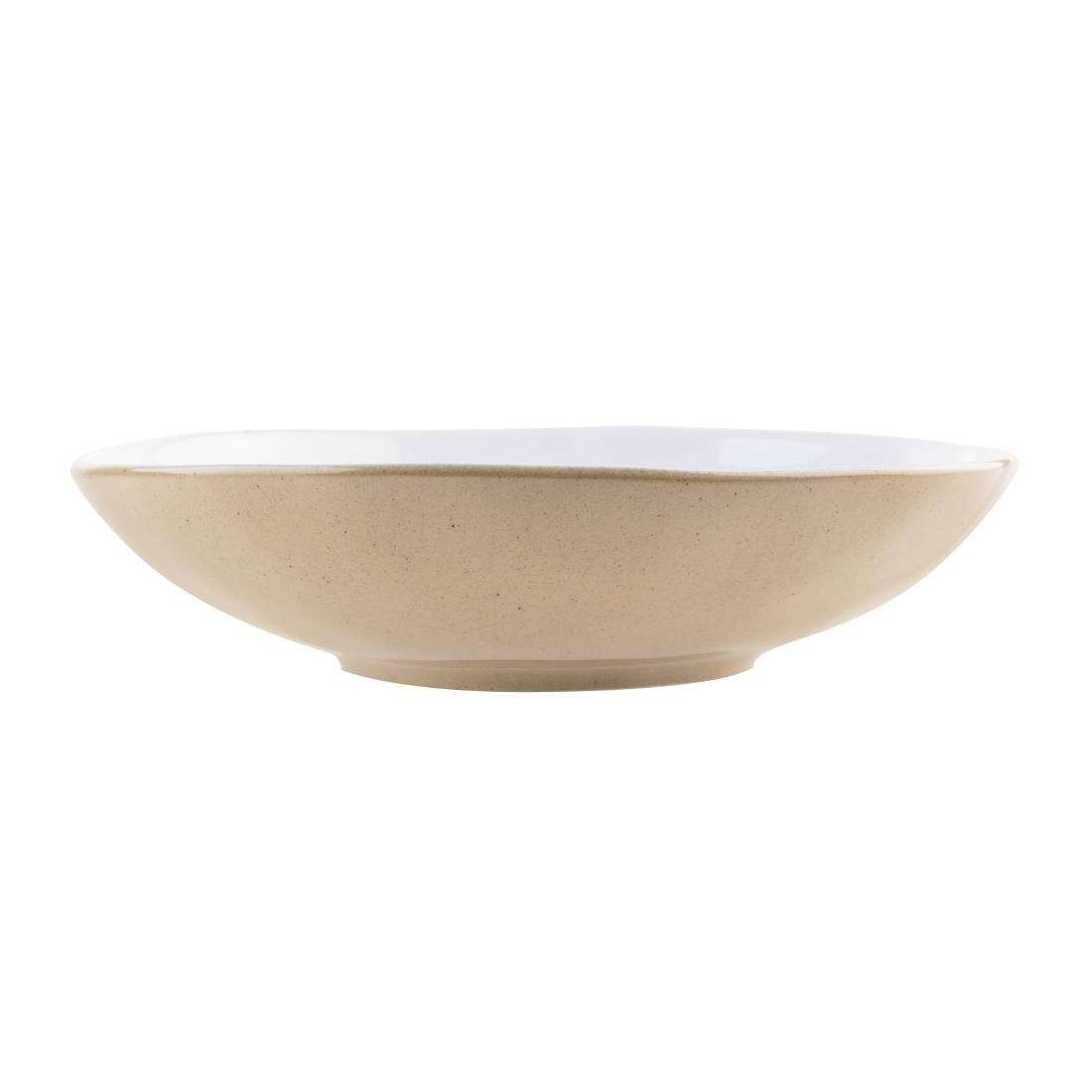 hs334_npi24-7435 Olympia Raw Recycled Clay Natural Coupe Bowls 230mm (Pack of 6)