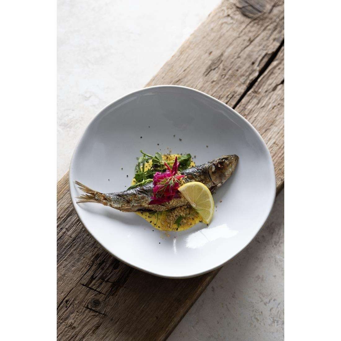 hs334_npi24-8857 Olympia Raw Recycled Clay Natural Coupe Bowls 230mm (Pack of 6)