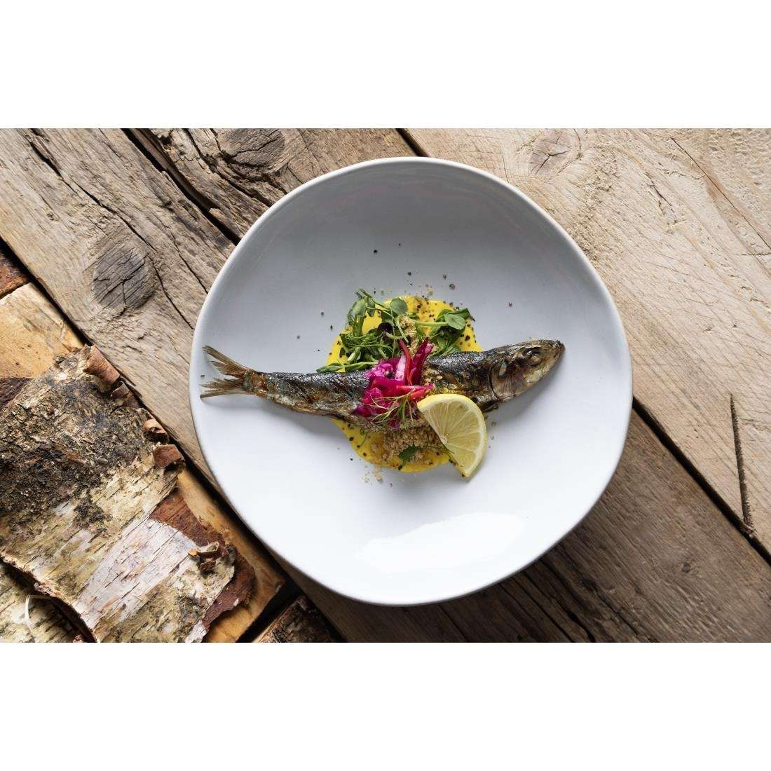 hs334_npi24-8902 Olympia Raw Recycled Clay Natural Coupe Bowls 230mm (Pack of 6)