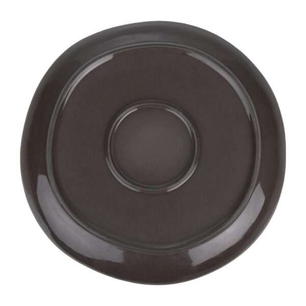 Olympia Raw Recycled Clay Charcoal Coupe Plates 260mm (Pack of 6)