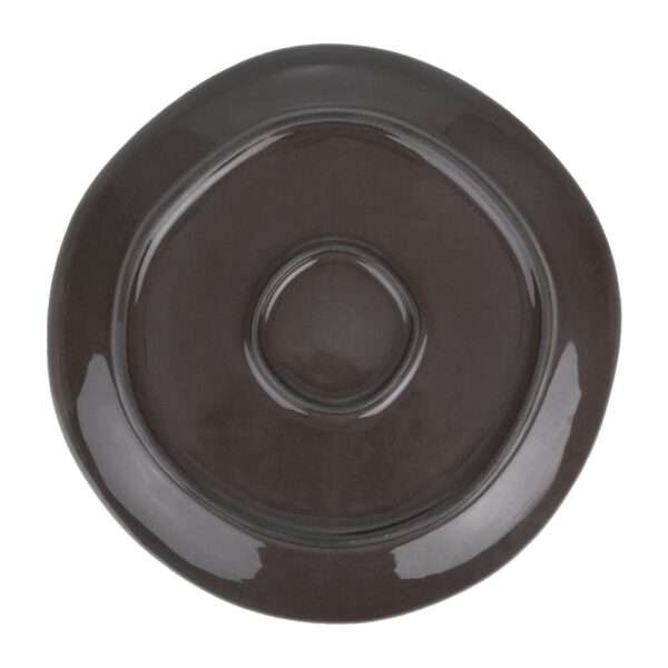 Olympia Raw Recycled Clay Charcoal Coupe Plates 220mm (Pack of 6)