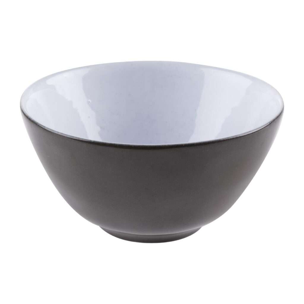 Olympia Raw Recycled Clay Charcoal Deep Bowls 140mm (Pack of 6)