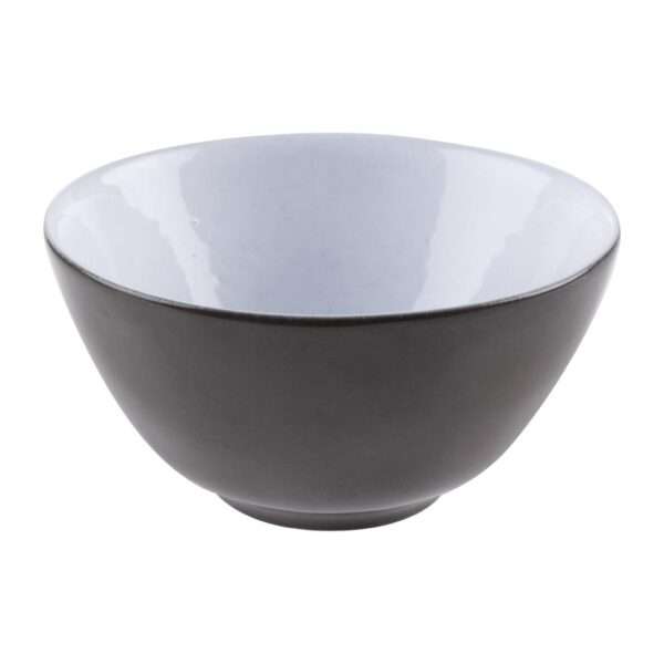 Olympia Raw Recycled Clay Charcoal Deep Bowls 140mm (Pack of 6)