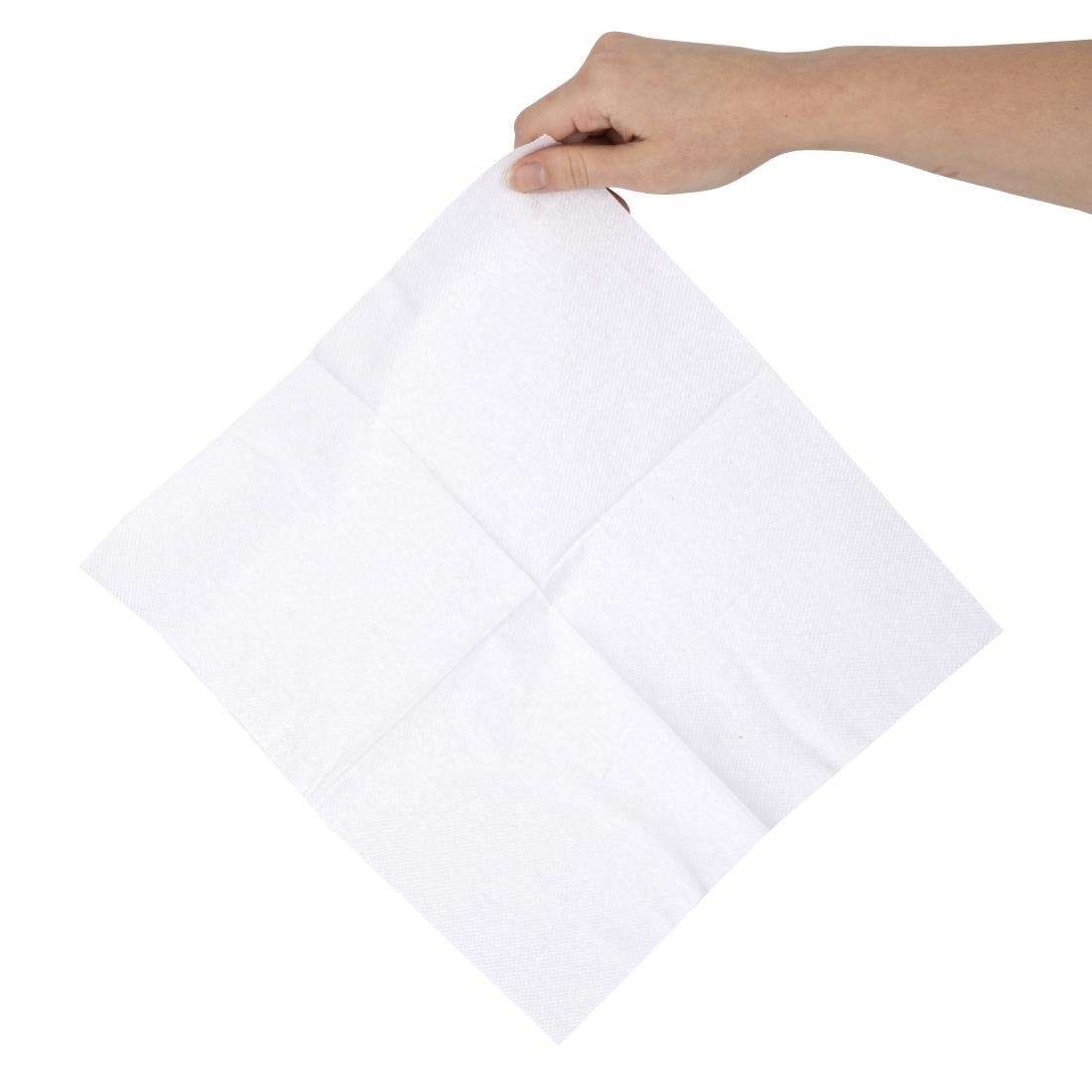 hs984_npi24-7780 Nisbets Essentials 2ply 4-Fold White Lunch Napkins (50 pack)