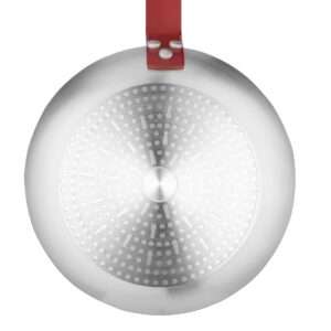 Hygiplas Aluminium Non-Stick Teflon Platinum Plus Frying Pan with Red Handle 24cm