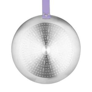 Hygiplas Aluminium Non-Stick Teflon Platinum Plus Frying Pan with Purple Handle 20cm
