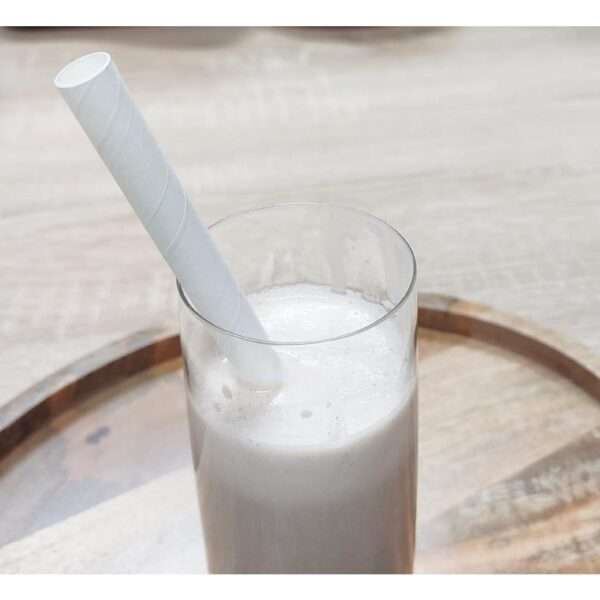 Fiesta Compostable Bubble Tea Straw White 12x210mm (Pack of 150)