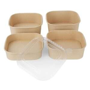 Fiesta Recyclable Square Container Bases 1200ml (Pack of 300) 5 Fiesta Recyclable Square Container Bases 1200ml (Pack of 300)