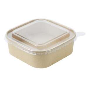 Fiesta Recyclable PET lid for Square Container Bases (Pack of 300)
