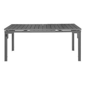 Bolero Valletta Grey Slatted Extendable Outdoor Dining Table