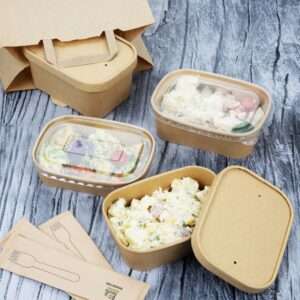 Fiesta Recyclable Rectangular Food Containers 650ml (Pack of 300)