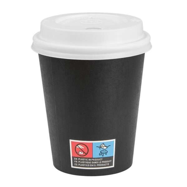 Nisbets Essentials Hot Cups and Lids Pack 8oz (Pack of 350)