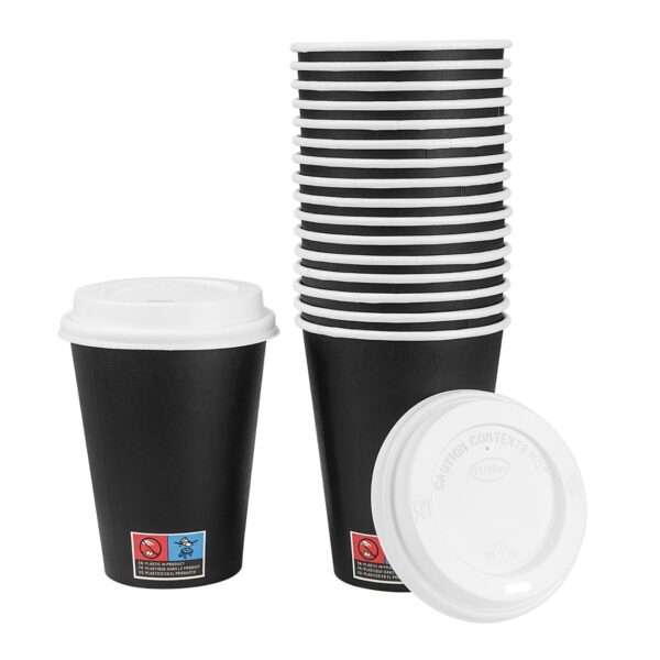 Nisbets Essentials Hot Cups and Lids Pack 12oz (Pack of 300)