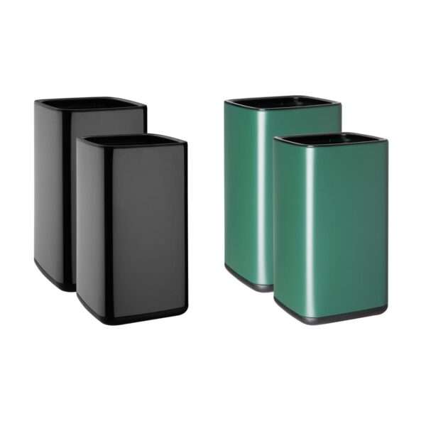 Bolero Square Waste Bin Titanium Black 7Ltr