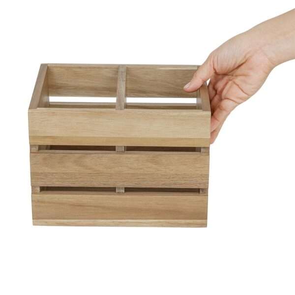 Olympia Table Organiser Acacia Wood 210x160x150mm