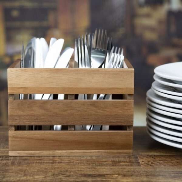 Olympia Table Organiser Acacia Wood 210x160x150mm