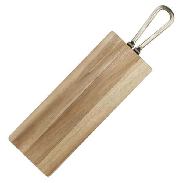 Olympia Rectangular Paddle Board Acacia Wood With Metal Handle 575x152mm