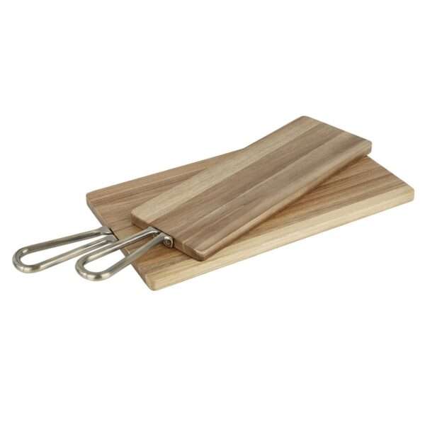 Olympia Rectangular Paddle Board Acacia Wood With Metal Handle 575x152mm