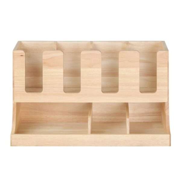 Olympia Cup and Condiment Station Hevea Wood 450x120x240mm