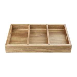 Olympia 3 Section Cutlery Tray Acacia Wood