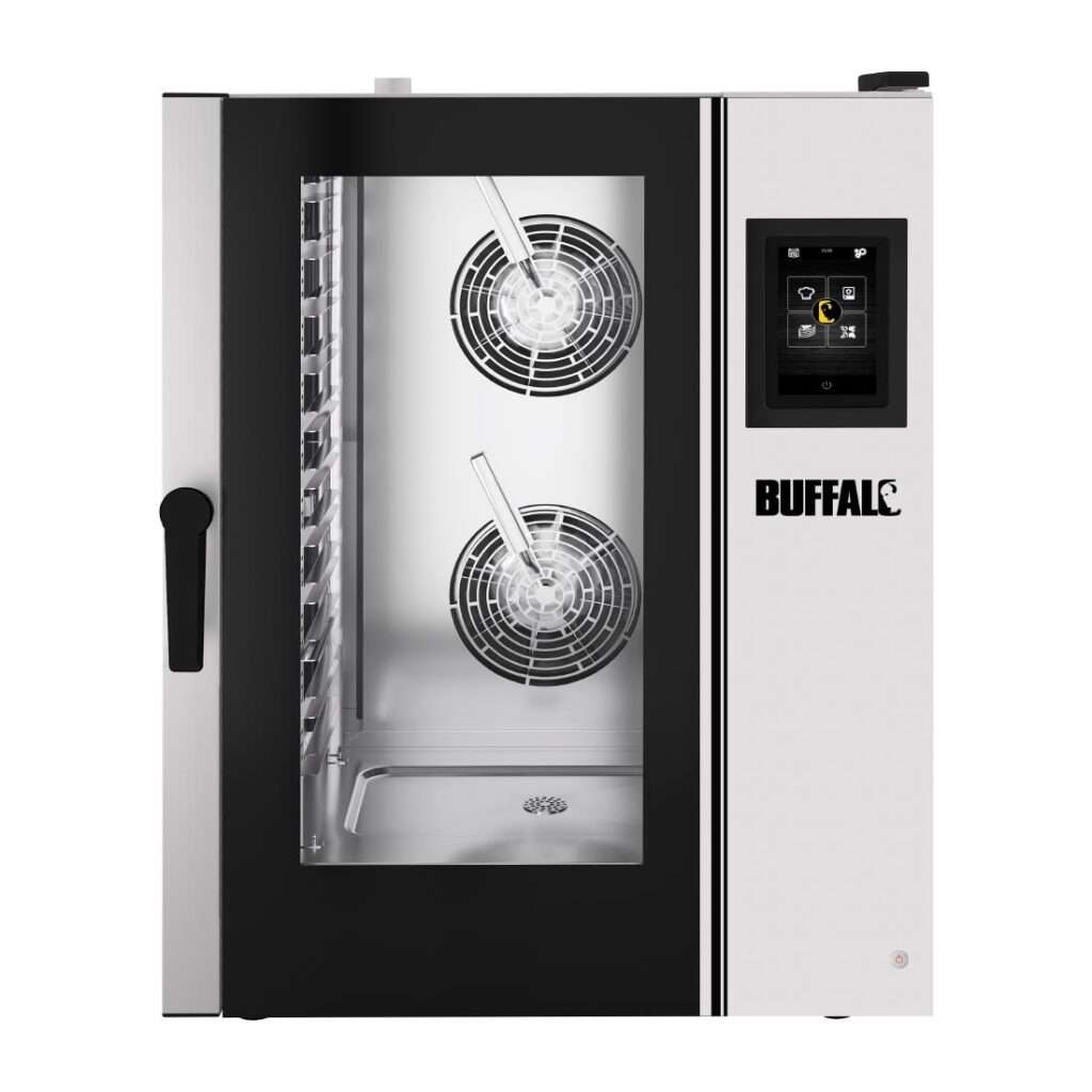 Buffalo Smart Touchscreen Combi Oven 11 x GN 1/1 w/stand Hood & Installation Kit