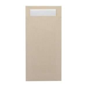 Europochette Extra Size Champagne Cutlery Pouch with White Airlaid Napkin (200 pack)