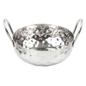 Olympia Table Presentation Hammered Kadai Dish Stainless Steel 150mm