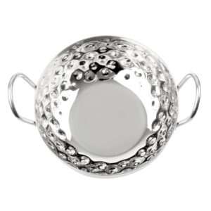 Olympia Table Presentation Hammered Kadai Dish Stainless Steel 150mm