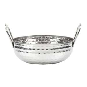 Olympia Table Presentation Hammered Kadai Dish Stainless Steel 200mm