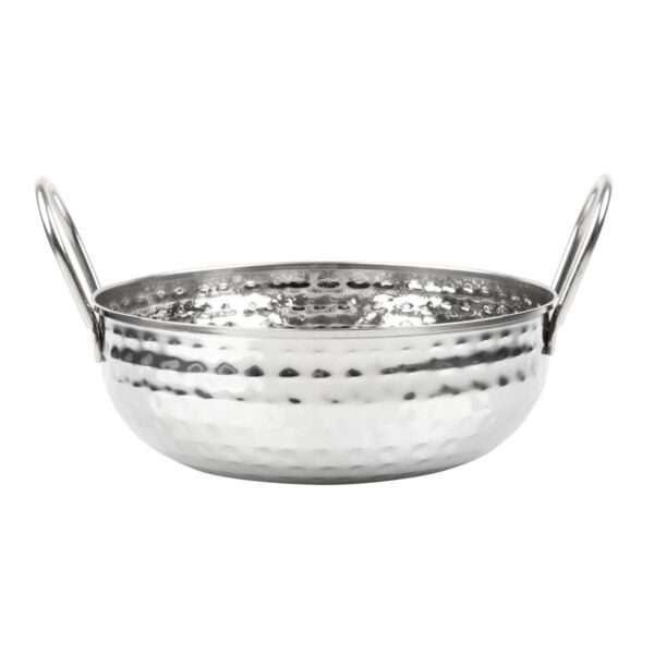 Olympia Table Presentation Hammered Kadai Dish Stainless Steel 200mm