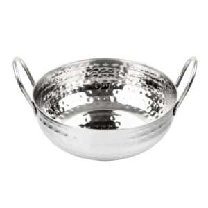 Olympia Table Presentation Hammered Kadai Dish Stainless Steel 200mm