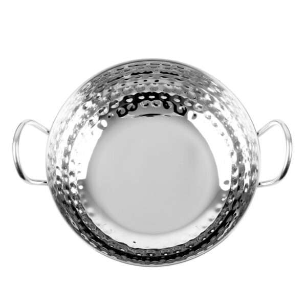Olympia Table Presentation Hammered Kadai Dish Stainless Steel 200mm