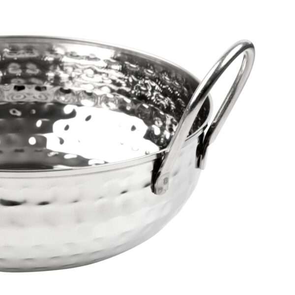 Olympia Table Presentation Hammered Kadai Dish Stainless Steel 200mm
