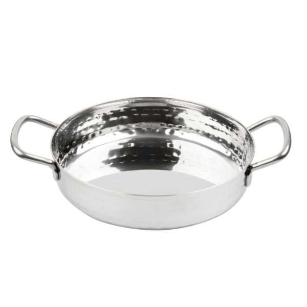Olympia Table Presentation Handled Dish Stainless Steel Hammered 150mm