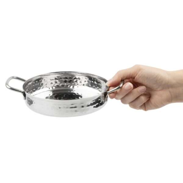 Olympia Table Presentation Handled Dish Stainless Steel Hammered 150mm