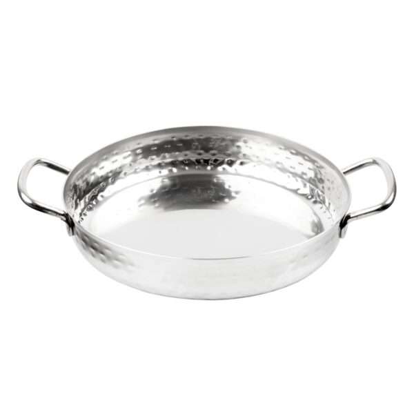 Olympia Table Presentation Handled Dish Stainless Steel Hammered 180mm